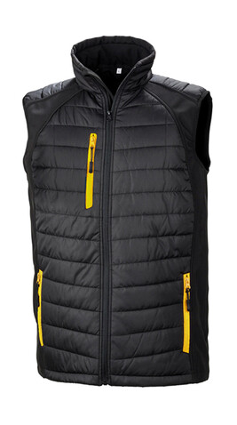 Result Compass Padded Softshell Gilet, Black/Yellow, 3XL bedrucken, Art.-Nr. 085331398 Result Compass Padded Softshell Gilet, Black/Yellow, 3XL bedrucken, Art.-Nr. 085331398