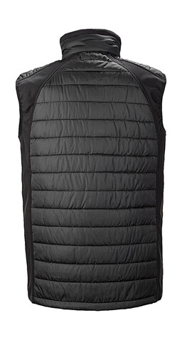 Result Compass Padded Softshell Gilet, Black/Red, 2XL bedrucken, Art.-Nr. 085331547