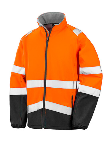 Result Printable Safety Softshell, Fluorescent Orange/Black, L bedrucken, Art.-Nr. 086334785
