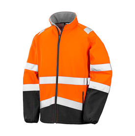 Result Printable Safety Softshell, Fluorescent Orange/Black, S bedrucken, Art.-Nr. 086334783