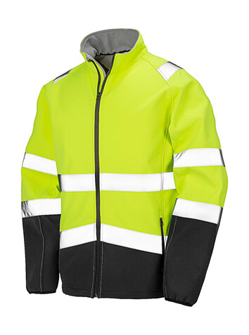 Result Printable Safety Softshell, Fluorescent Yellow/Black, XL bedrucken, Art.-Nr. 086336716