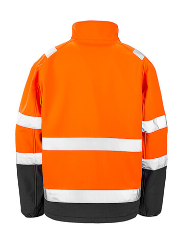 Result Printable Safety Softshell, Fluorescent Orange/Black, 3XL bedrucken, Art.-Nr. 086334788