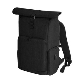 Quadra Q-Tech Charge Roll-Top Backpack, Black, One Size bedrucken, Art.-Nr. 089301010