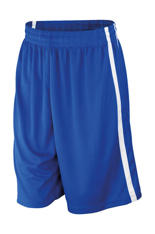 Result Men`s Quick Dry Basketball Shorts, Royal/White, XL bedrucken, Art.-Nr. 092333535