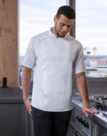 Karlowsky Short-Sleeve Chef Jacket Modern-Look, White, 60 (2XL) bedrucken, Art.-Nr. 097670007