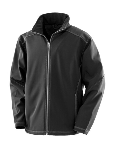 Result Men`s Treble Stitch Softshell, Black, L bedrucken, Art.-Nr. 098331015