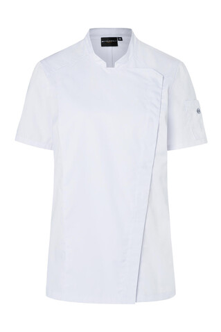 Karlowsky Short-Sleeve Ladies` Chef Jacket Modern-Look, White, 36 bedrucken, Art.-Nr. 098670001