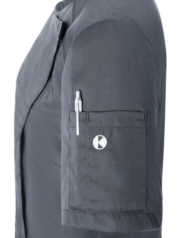 Karlowsky Short-Sleeve Ladies` Chef Jacket Modern-Look, White, 36 bedrucken, Art.-Nr. 098670001