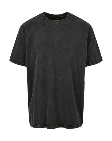 Build Your Brand Acid Washed Heavy Oversize Tee, Black, 3XL bedrucken, Art.-Nr. 100391016