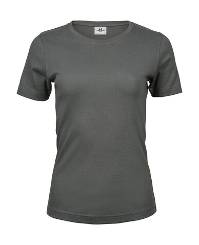 Tee Jays Ladies` Interlock T-Shirt, Powder Grey, XL bedrucken, Art.-Nr. 101541146