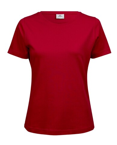 Tee Jays Ladies` Interlock T-Shirt, Red, 2XL bedrucken, Art.-Nr. 101544007