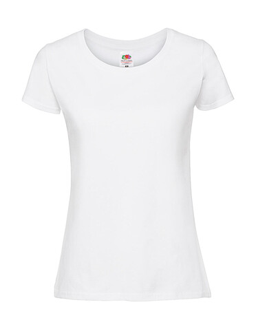 Fruit of the Loom Ladies` Iconic 195 Ringspun Premium T, White, XS bedrucken, Art.-Nr. 104010002