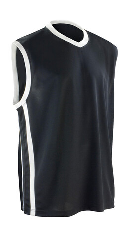 Result Men`s Quick Dry Basketball Top, Black/White, S bedrucken, Art.-Nr. 105331502