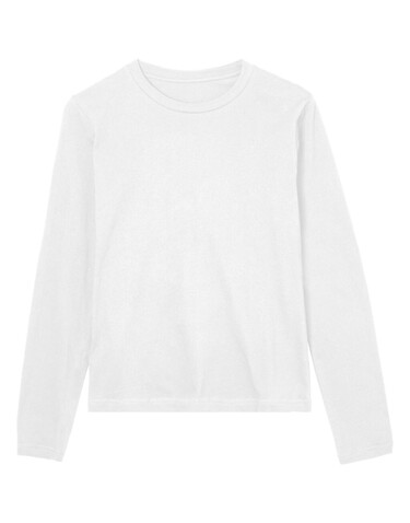 True Blanks Womens Regular Long Sleeve Tee, White, XS bedrucken, Art.-Nr. 105410002