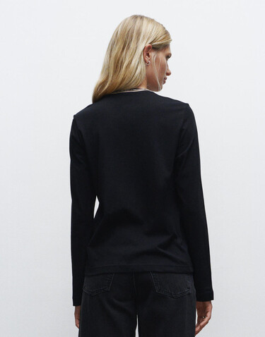 True Blanks Womens Regular Long Sleeve Tee, White, XS bedrucken, Art.-Nr. 105410002