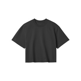 True Blanks Womens Crop Top, Off Black, XS bedrucken, Art.-Nr. 106411022