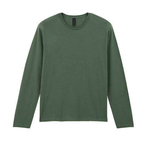Gildan Softstyle Adult Long Sleeve T-Shirt, Military Green, M bedrucken, Art.-Nr. 107095064