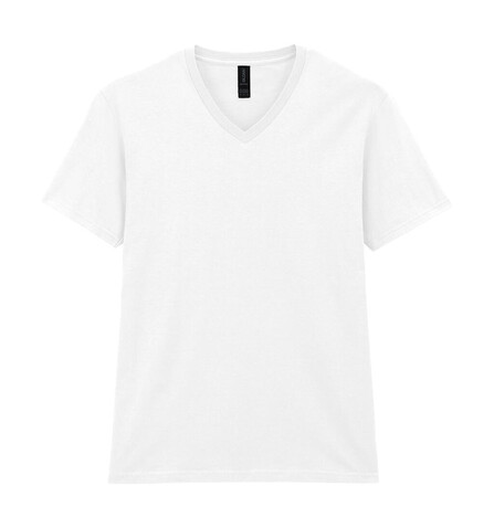 Gildan Softstyle Adult V-Neck T-Shirt, White, 3XL bedrucken, Art.-Nr. 108090008