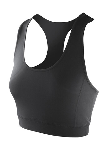 Result Women`s Impact Softex® Crop Top, Black, XS (8) bedrucken, Art.-Nr. 108331012