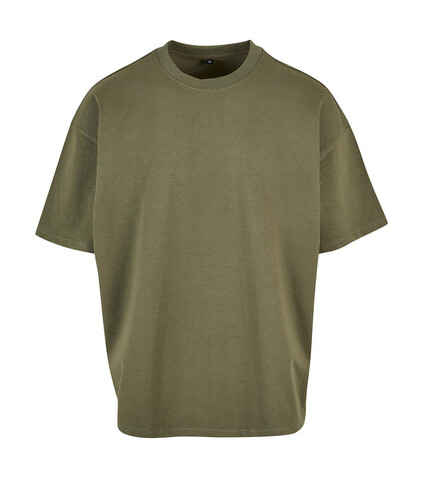 Build Your Brand Ultra Heavy Cotton Box Tee, Olive, M bedrucken, Art.-Nr. 108395302