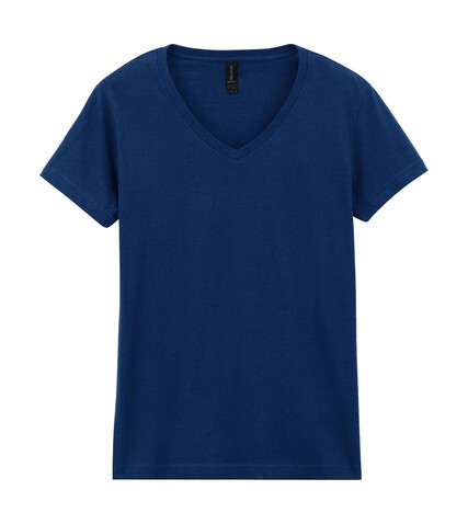 Gildan Softstyle Women`s V-Neck T-Shirt, Navy, 2XL bedrucken, Art.-Nr. 109092007