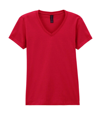 Gildan Softstyle Women`s V-Neck T-Shirt, Cherry Red, XL bedrucken, Art.-Nr. 109094016