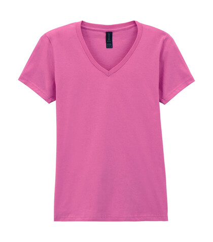 Gildan Softstyle Women`s V-Neck T-Shirt, Azalea, L bedrucken, Art.-Nr. 109094255
