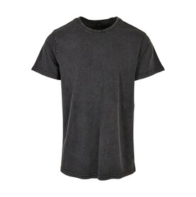 Build Your Brand Acid Washed Round Neck Tee, Black, XS bedrucken, Art.-Nr. 109391010