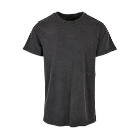 Build Your Brand Acid Washed Round Neck Tee, Black, XS bedrucken, Art.-Nr. 109391010
