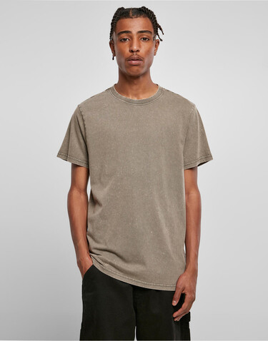 Build Your Brand Acid Washed Round Neck Tee, Black, XL bedrucken, Art.-Nr. 109391014