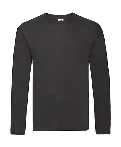 Fruit of the Loom Original Long Sleeve T, Black, 3XL bedrucken, Art.-Nr. 110011016