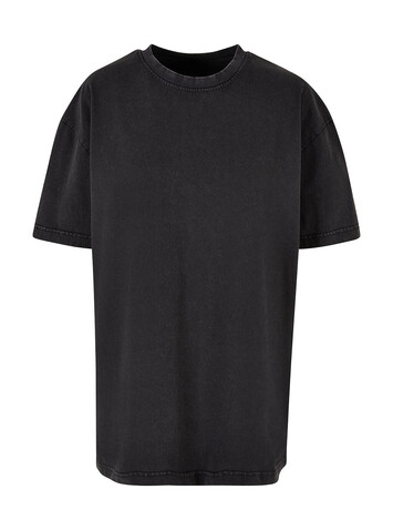 Build Your Brand Ladies Oversized Acid Wash, Black, M bedrucken, Art.-Nr. 110391012