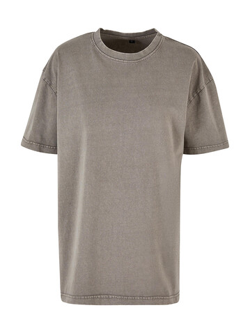 Build Your Brand Ladies Oversized Acid Wash, Asphalt, 2XL bedrucken, Art.-Nr. 110391085