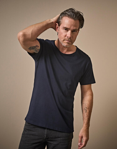 Tee Jays Raw Edge Tee, Navy, 2XL bedrucken, Art.-Nr. 110542007