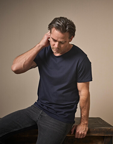 Tee Jays Raw Edge Tee, Navy, 2XL bedrucken, Art.-Nr. 110542007