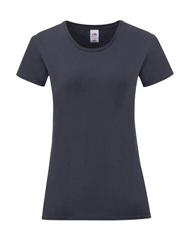 Fruit of the Loom Ladies` Iconic 150 T, Deep Navy, M bedrucken, Art.-Nr. 112012024