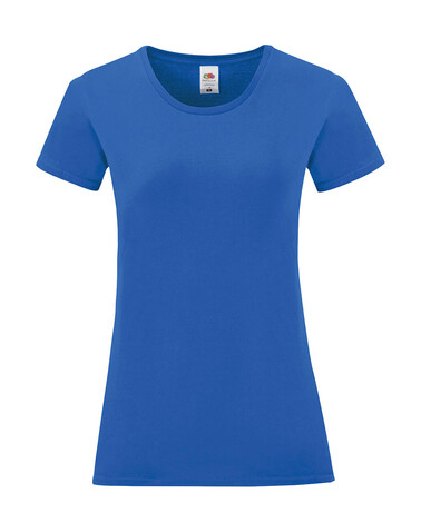 Fruit of the Loom Ladies` Iconic 150 T, Royal Blue, XS bedrucken, Art.-Nr. 112013002