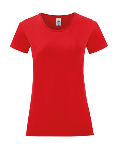 Fruit of the Loom Ladies` Iconic 150 T, Red, XS bedrucken, Art.-Nr. 112014002