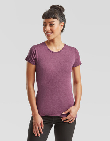 Fruit of the Loom Ladies` Iconic 150 T, Heather Royal, 2XL bedrucken, Art.-Nr. 112013027