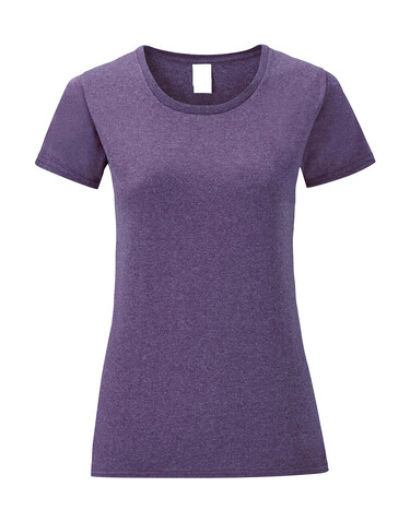Fruit of the Loom Ladies` Iconic 150 T, Heather Royal, 2XL bedrucken, Art.-Nr. 112013027