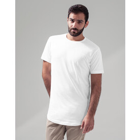 Build Your Brand Shaped Long Tee, White, XS bedrucken, Art.-Nr. 112390000