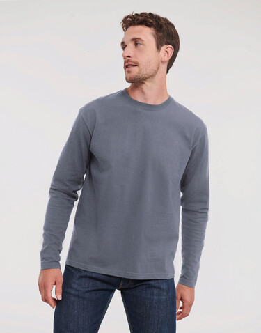 Russell Europe Authentic Classic Long Sleeve T, Convoy Grey, M bedrucken, Art.-Nr. 113001274