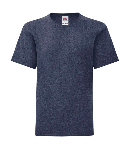 Fruit of the Loom Kids` Iconic 150 T, Heather Navy, 164 (14-15) bedrucken, Art.-Nr. 113012048