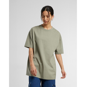 Build Your Brand Ladies Oversized Boyfriend Tee, Pale Olive, XS bedrucken, Art.-Nr. 114395340