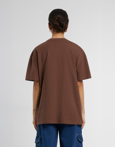 Build Your Brand Ladies Oversized Boyfriend Tee, Chocolate Brown, L bedrucken, Art.-Nr. 114397013