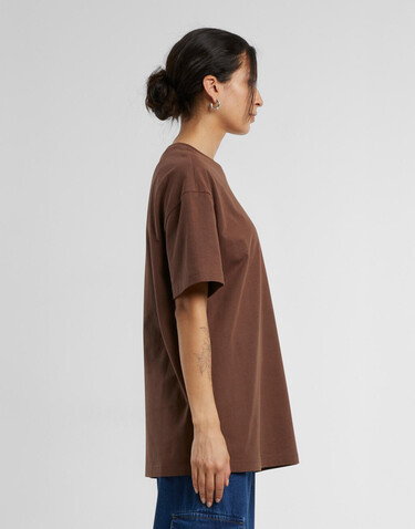 Build Your Brand Ladies Oversized Boyfriend Tee, Chocolate Brown, L bedrucken, Art.-Nr. 114397013