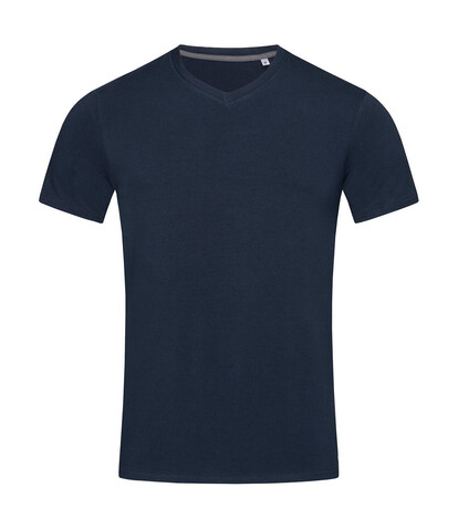 Stedman Stretch-T V-neck for men, Marina Blue, 2XL bedrucken, Art.-Nr. 116052077
