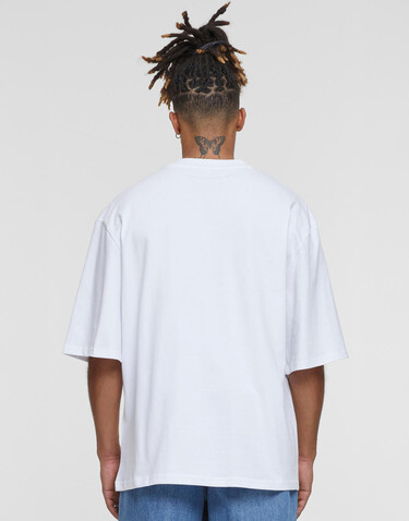 Build Your Brand Oversized Sleeve Tee, White, S bedrucken, Art.-Nr. 117390001