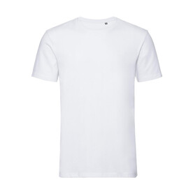 Russell Europe Men`s Pure Organic Tee, White, XS bedrucken, Art.-Nr. 119000002
