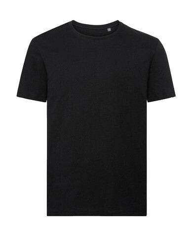 Russell Europe Men`s Pure Organic Tee, Black, 3XL bedrucken, Art.-Nr. 119001018